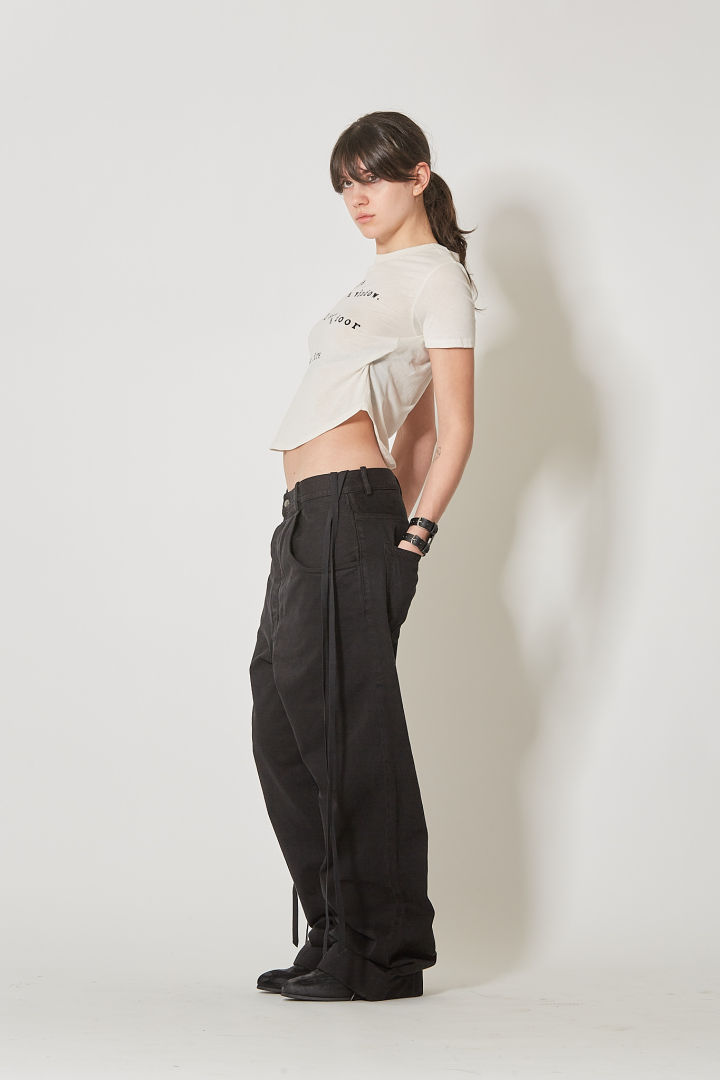 Floor Micro T-Shirt with 'Love is a Wind' - Ivory