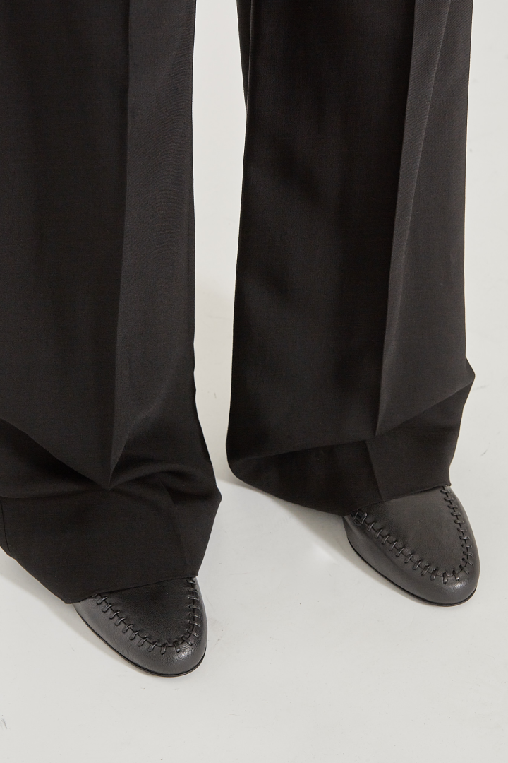 Maaike Flared Leg Comfort Trousers Visco - Black