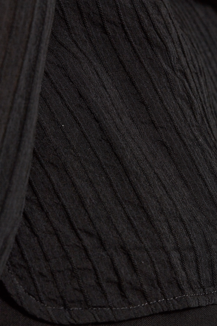 Alba Asymmetric Wrap Shirt - Black