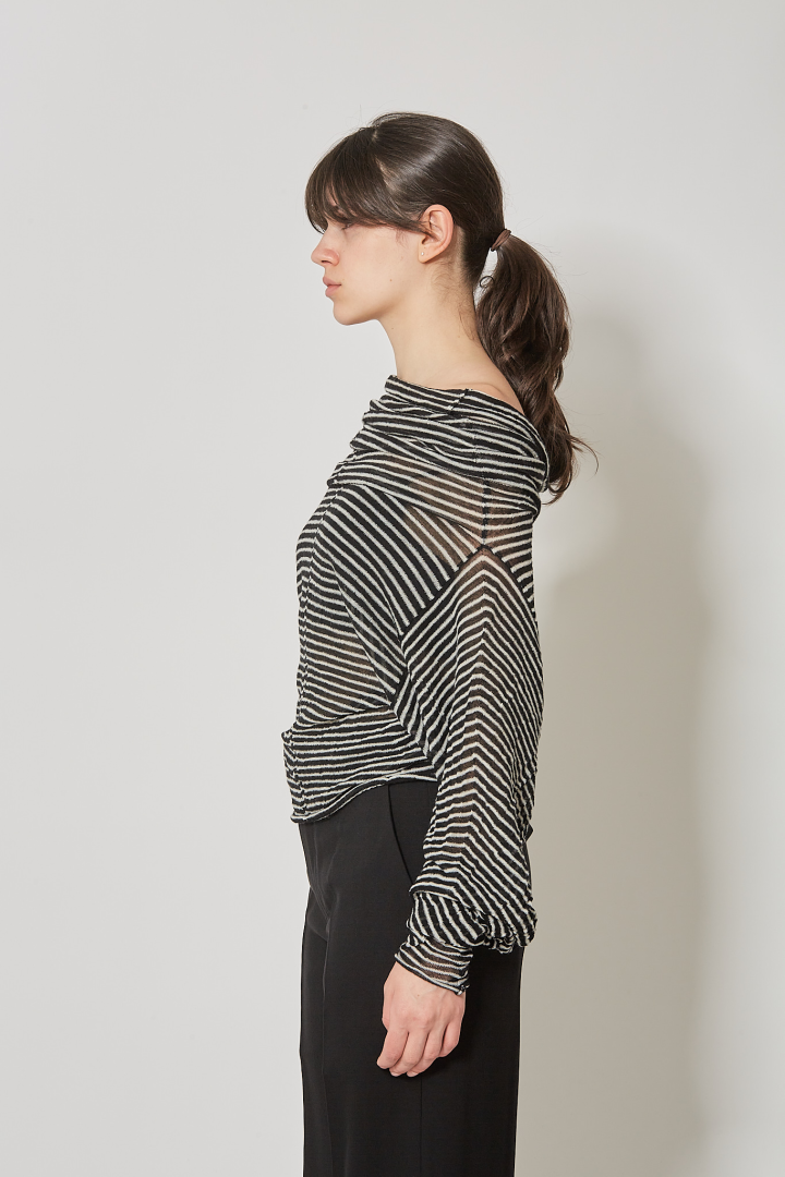 Roos Bias Cut Drop Shoulder Top Milner - Black