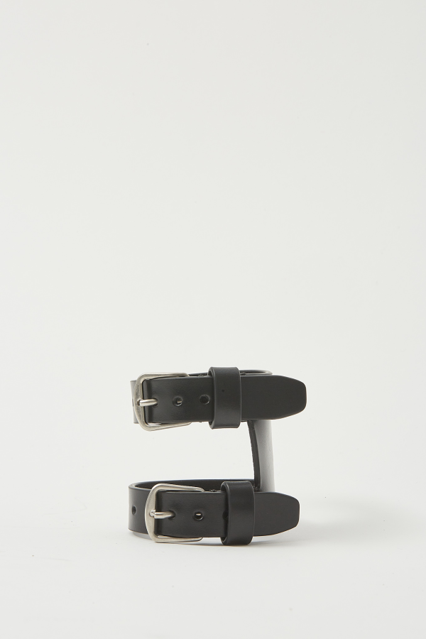 Saja Double Bracelet Oily Calf Skin - Black