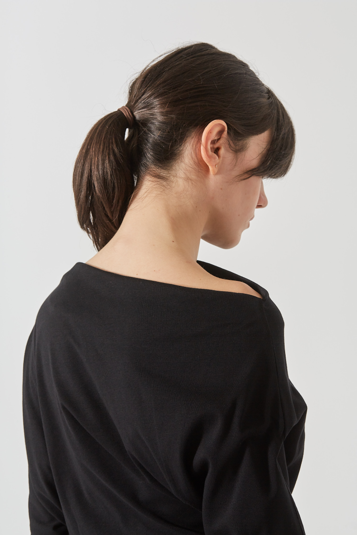 Roos Bias Cut Drop Shoulder Top Milner - Black