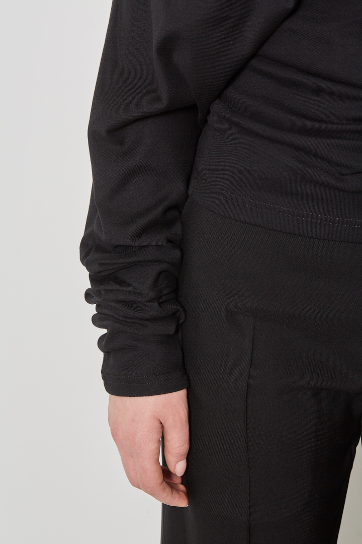 Roos Bias Cut Drop Shoulder Top Milner - Black