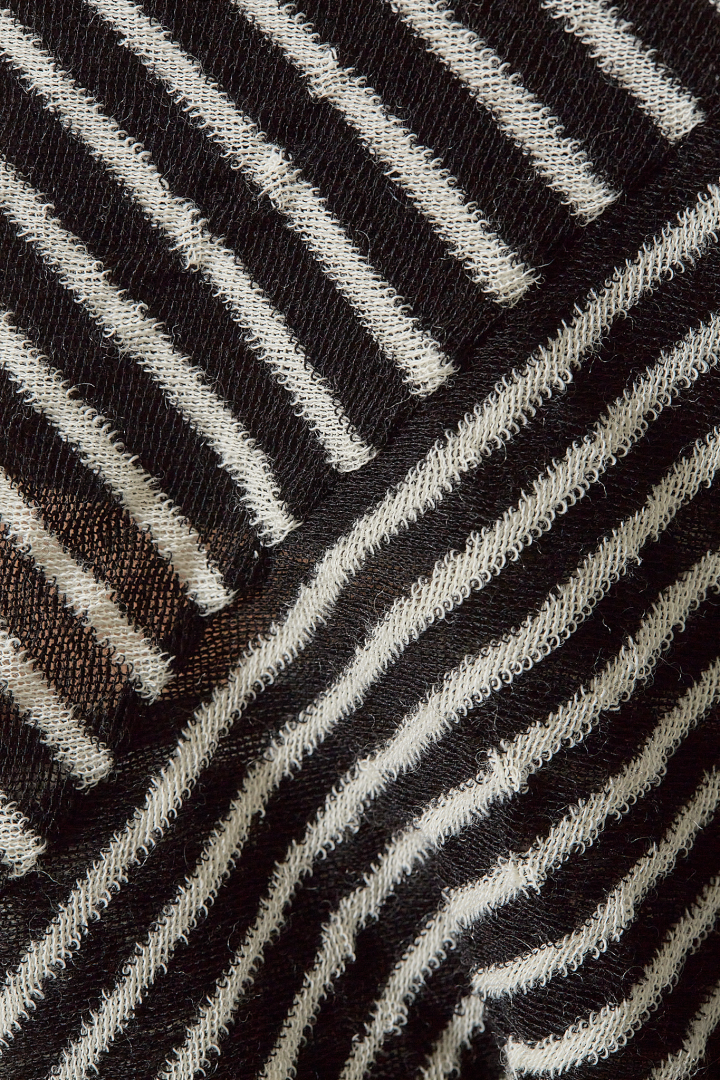 Amra Relax Fit Dropped Shoulder Sweater - Black/White