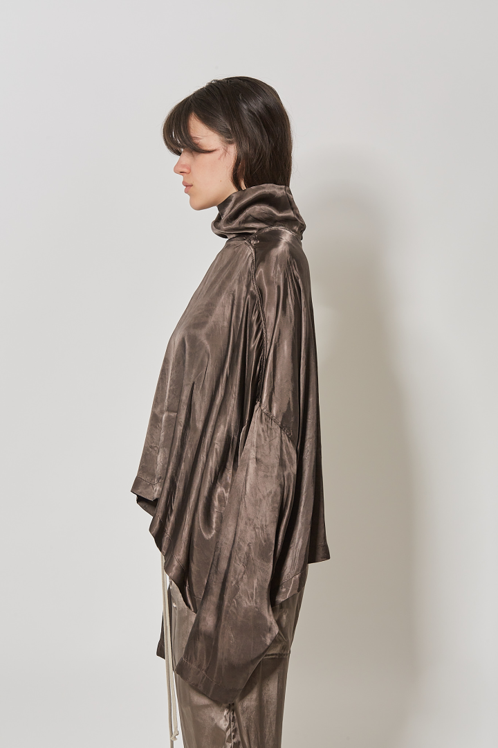 T-Shirt Jumbo Tabard Cropped Top - Dark Dust