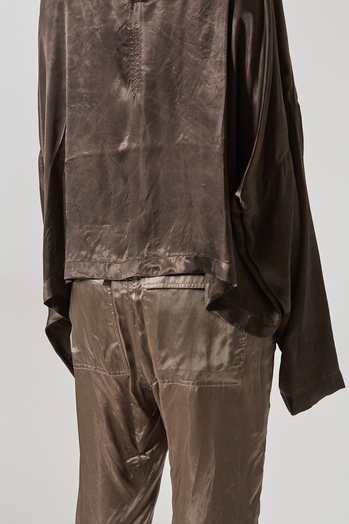 T-Shirt Jumbo Tabard Cropped Top - Dark Dust