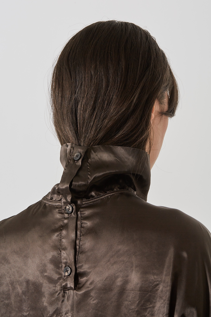 T-Shirt Jumbo Tabard Cropped Top - Dark Dust