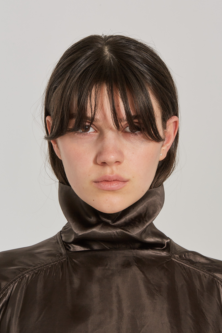 T-Shirt Jumbo Tabard Cropped Top - Dark Dust