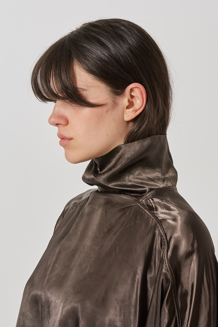 T-Shirt Jumbo Tabard Cropped Top - Dark Dust