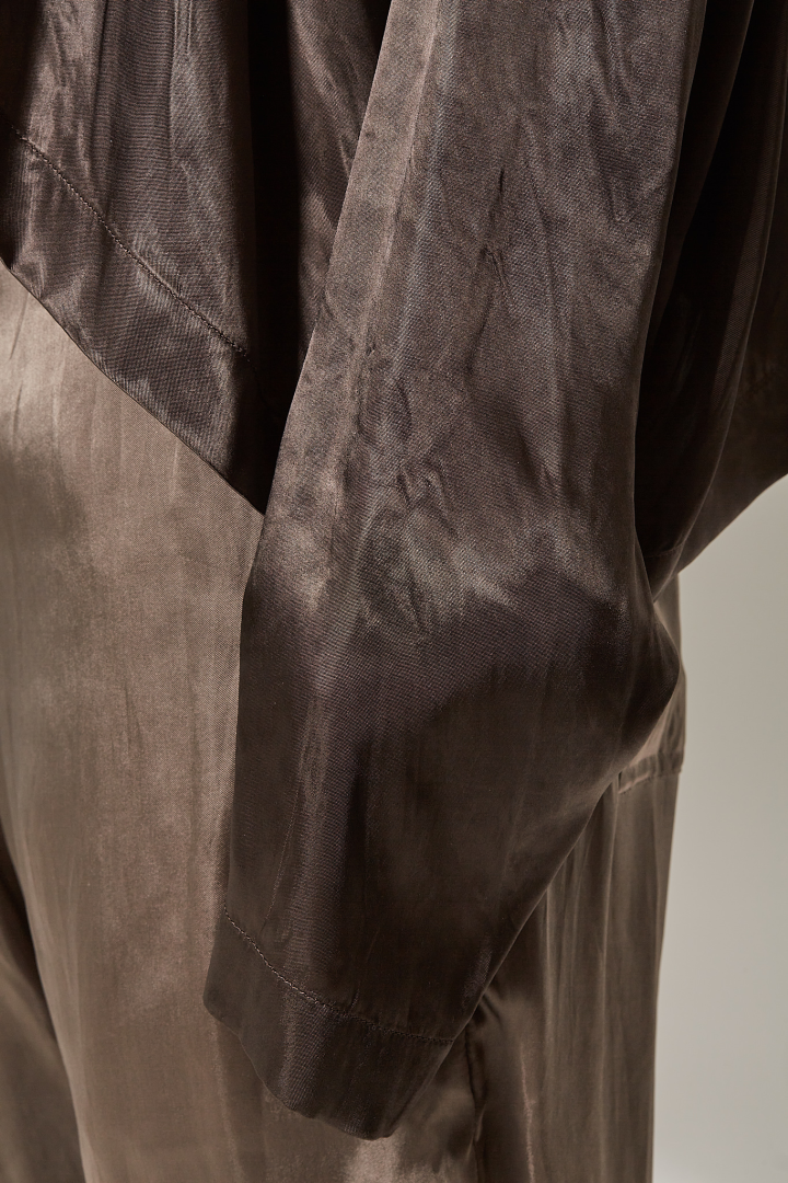 T-Shirt Jumbo Tabard Cropped Top - Dark Dust