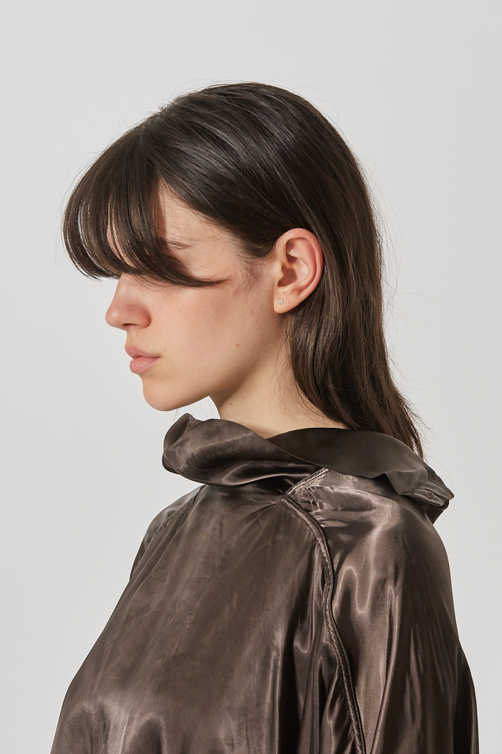 T-Shirt Jumbo Tabard Cropped Top - Dark Dust