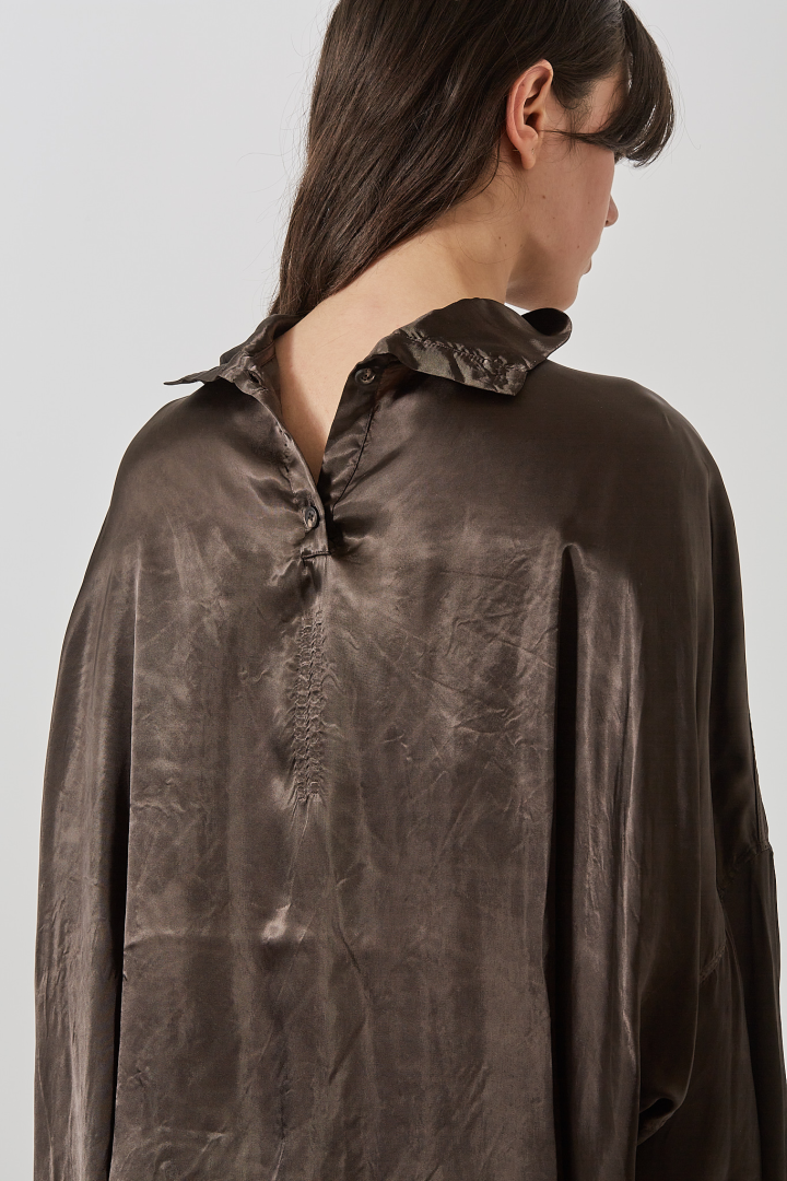 T-Shirt Jumbo Tabard Cropped Top - Dark Dust