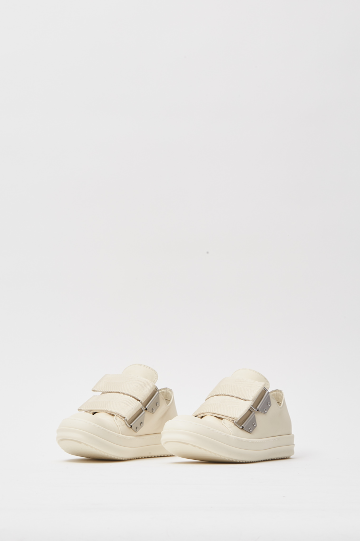 Leather Shoes Strap Low Sneaks - Milk/Milk/Milk