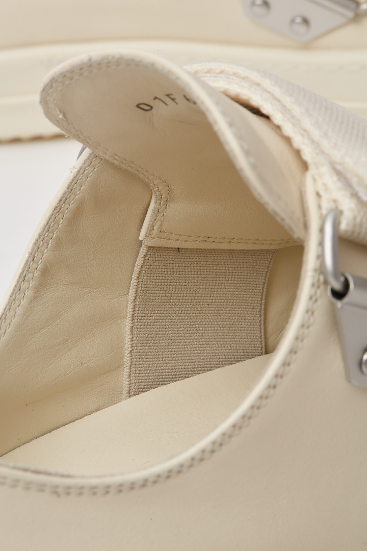 Leather Shoes Strap Low Sneaks - Milk/Milk/Milk