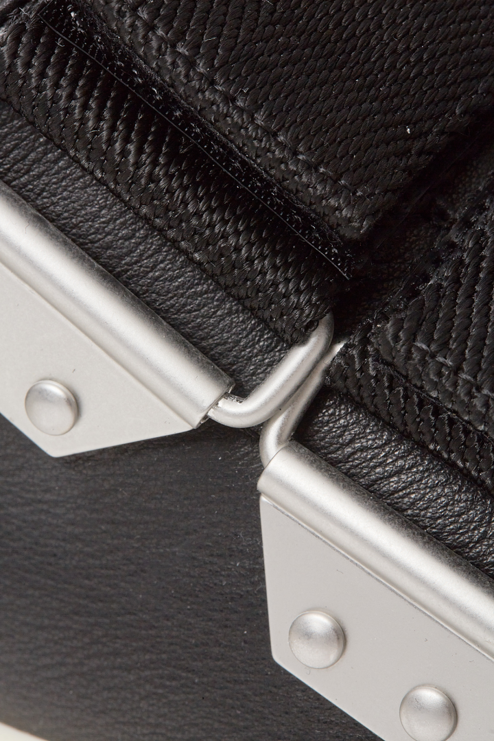 Leather Shoes Strap Low Sneaks - Black/Milk/Milk