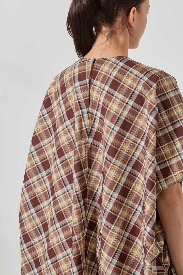 Oversized Short Sleeve Dress - Toffee