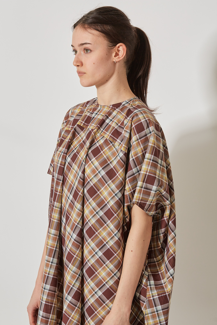 Oversized Short Sleeve Dress - Toffee