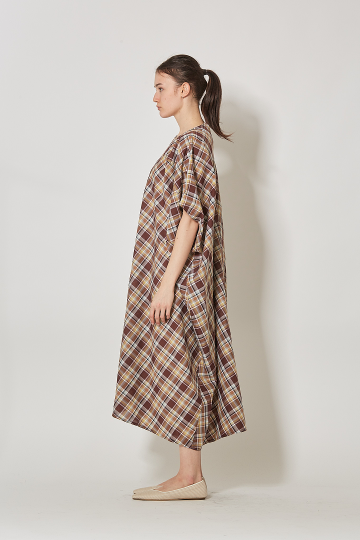 Oversized Short Sleeve Dress - Toffee
