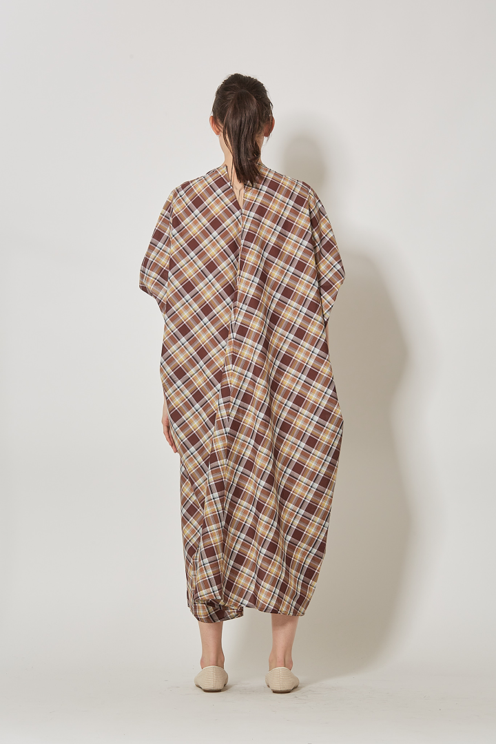 Oversized Short Sleeve Dress - Toffee