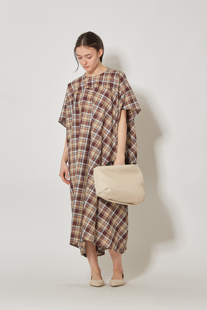 Oversized Short Sleeve Dress - Toffee