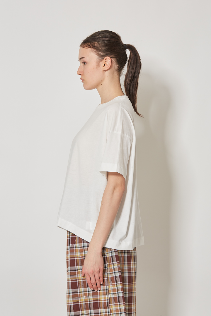C-Neck Short Sleeves Overisze - Off White