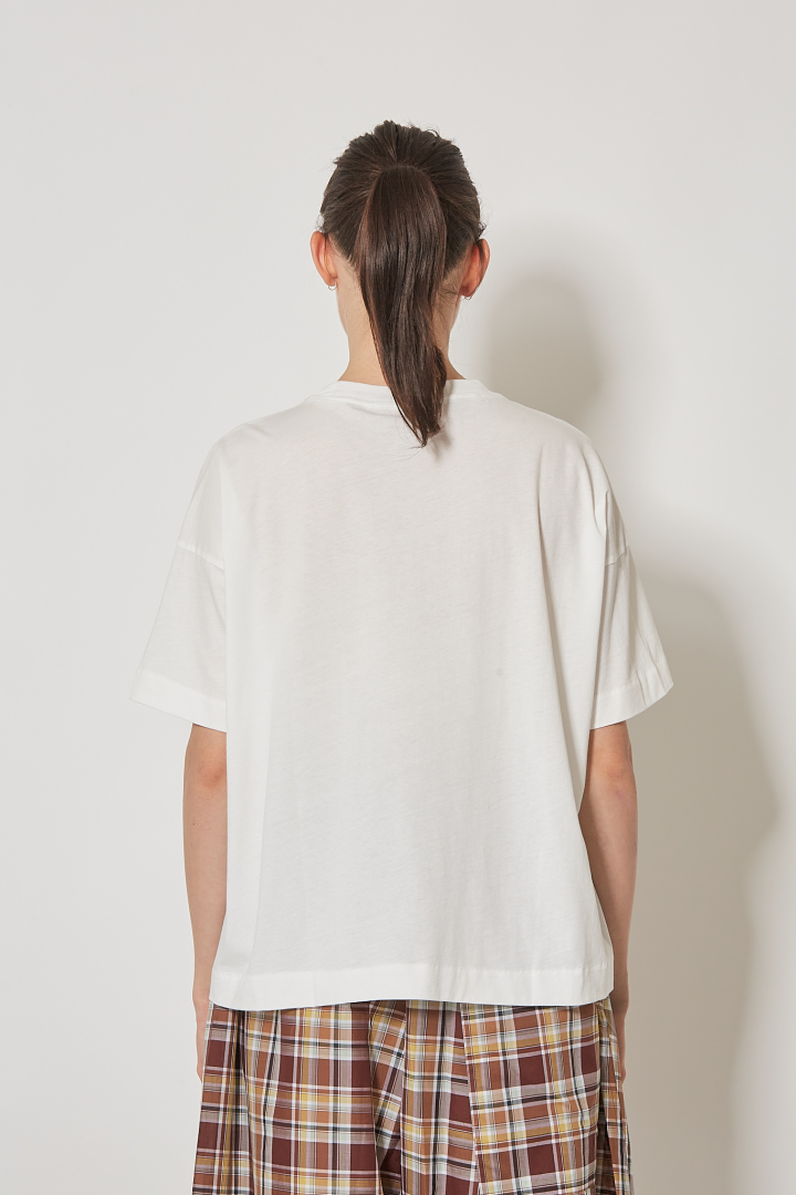 C-Neck Short Sleeves Overisze - Off White