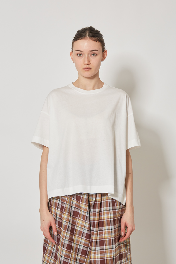 C-Neck Short Sleeves Overisze - Off White