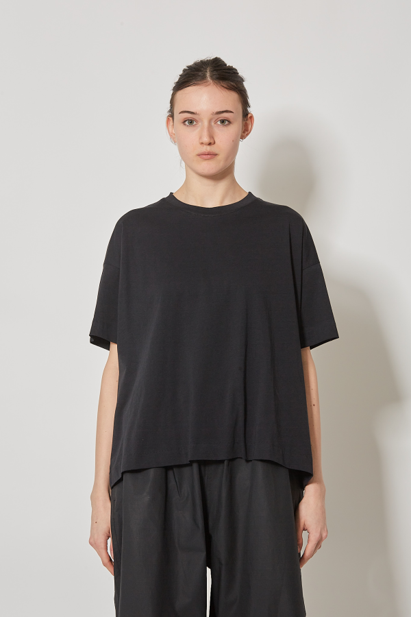 C-Neck Short Sleeves Oversize - Black