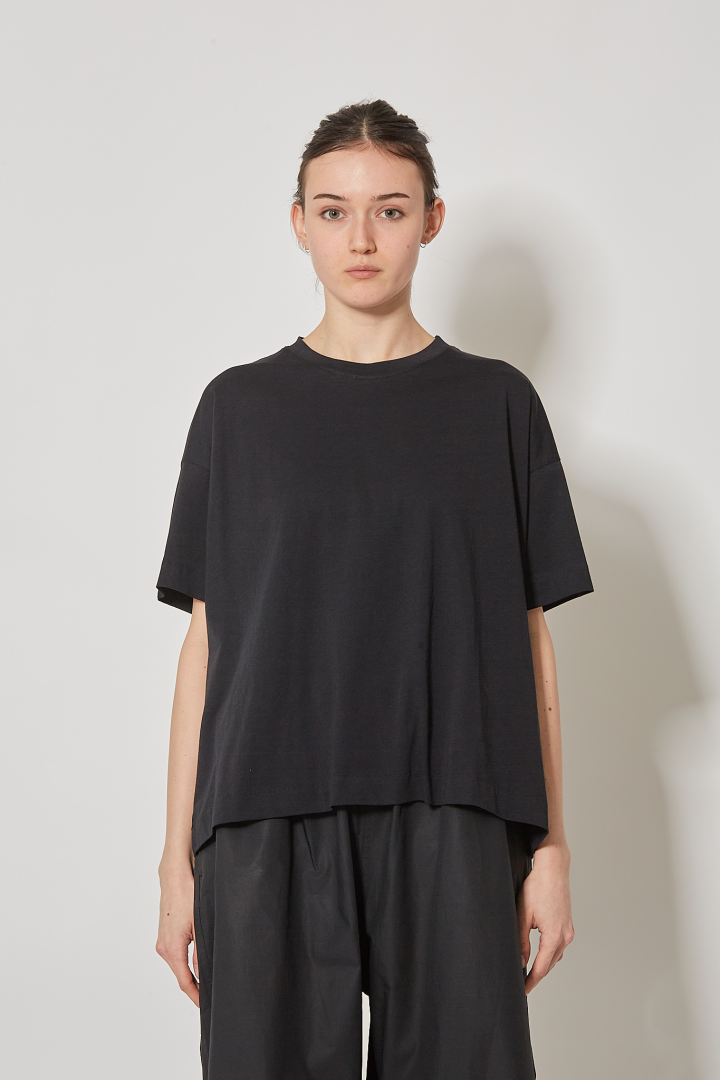 C-Neck Short Sleeves Oversize - Black