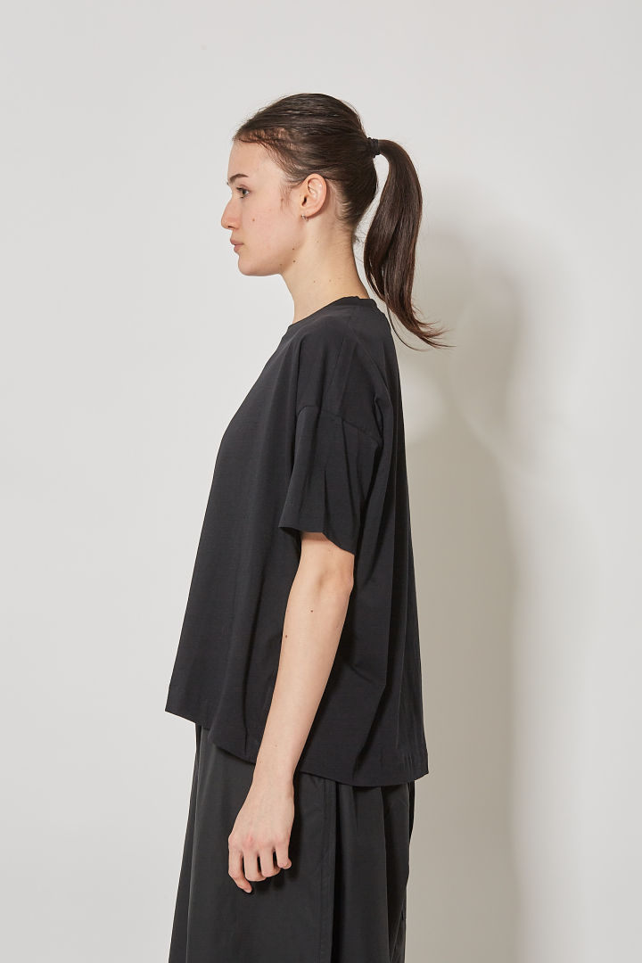 C-Neck Short Sleeves Oversize - Black