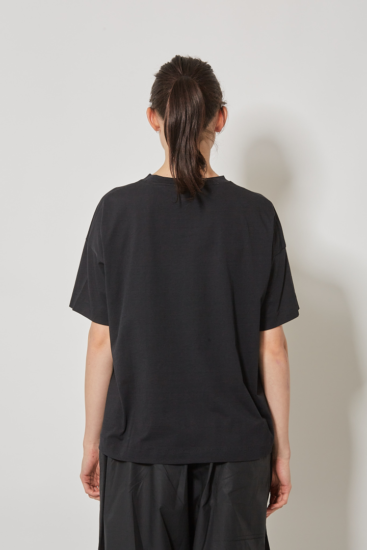 C-Neck Short Sleeves Oversize - Black