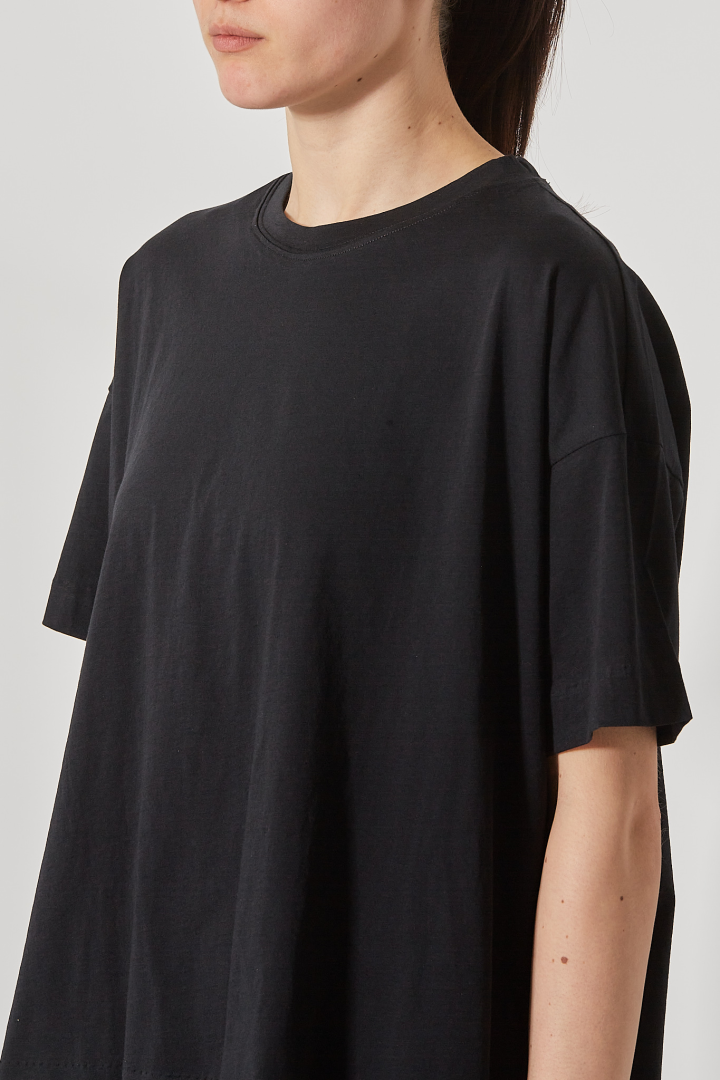 C-Neck Short Sleeves Oversize - Black