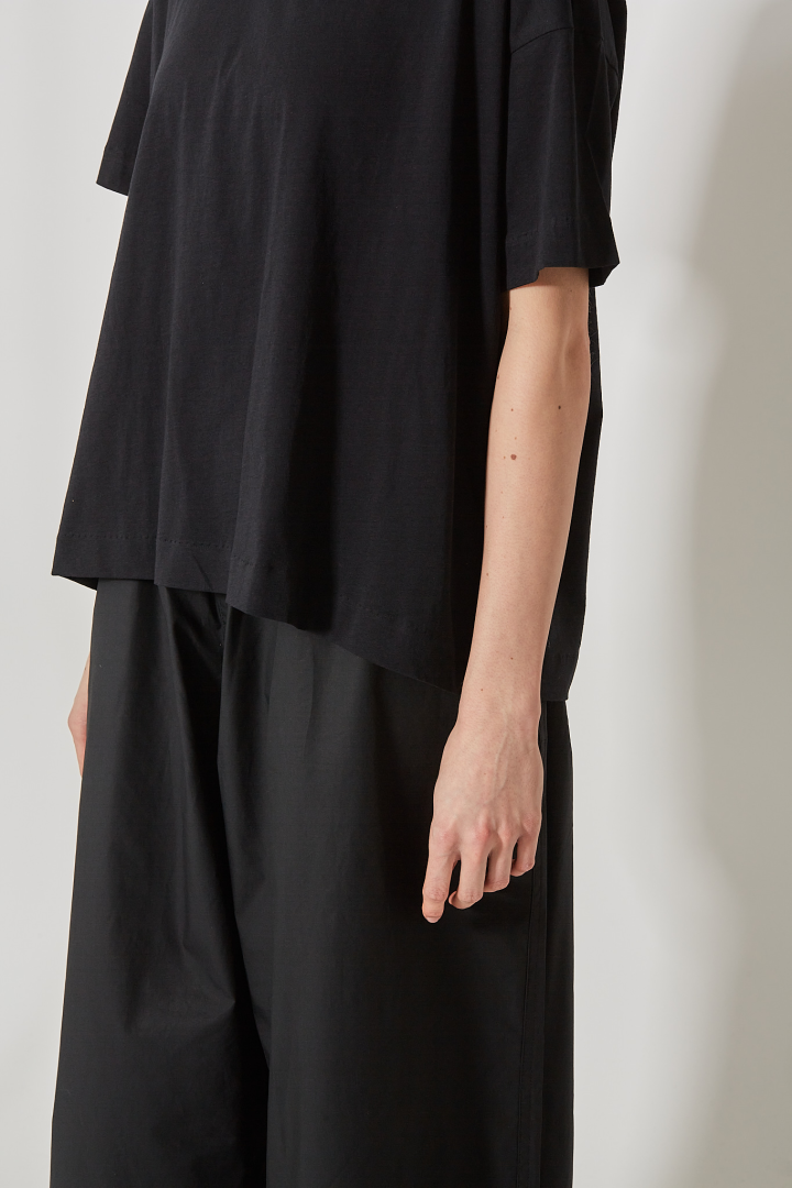 C-Neck Short Sleeves Oversize - Black