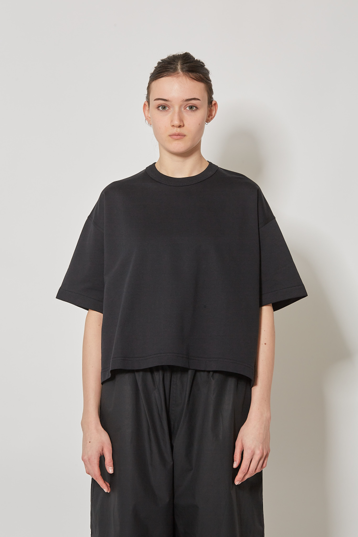 Boxie Oversized T-Shirt S/SL C/Neck - Black