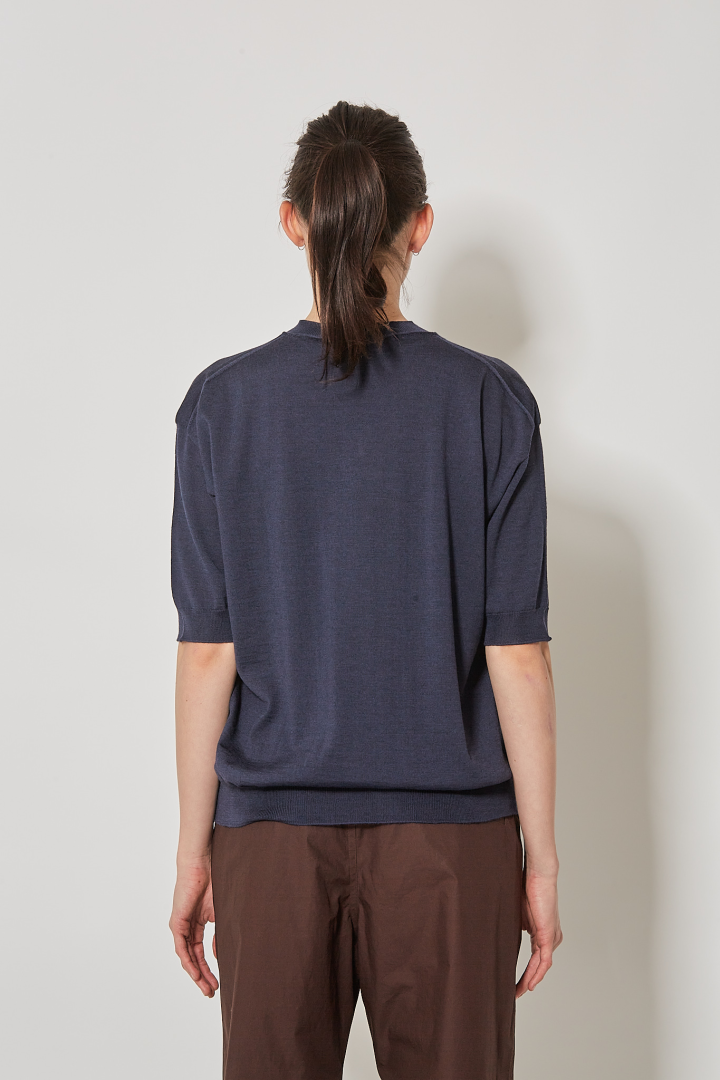 Pullover Short Sleeves V/Neck - Midnight