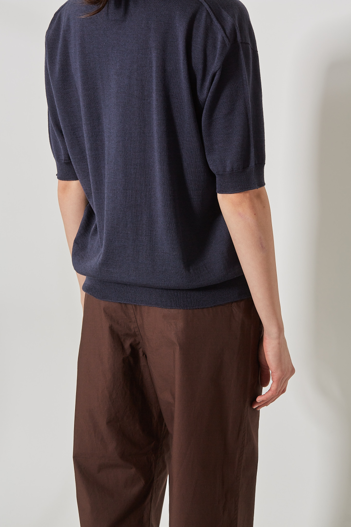 Pullover Short Sleeves V/Neck - Midnight