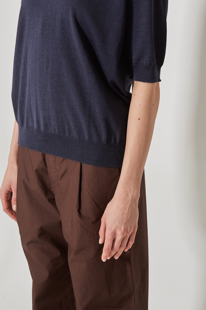 Pullover Short Sleeves V/Neck - Midnight