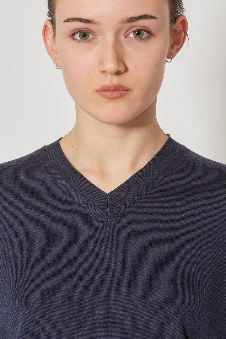 Pullover Short Sleeves V/Neck - Midnight