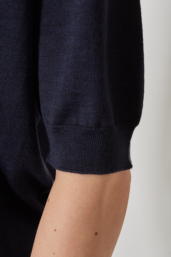 Pullover Short Sleeves V/Neck - Midnight