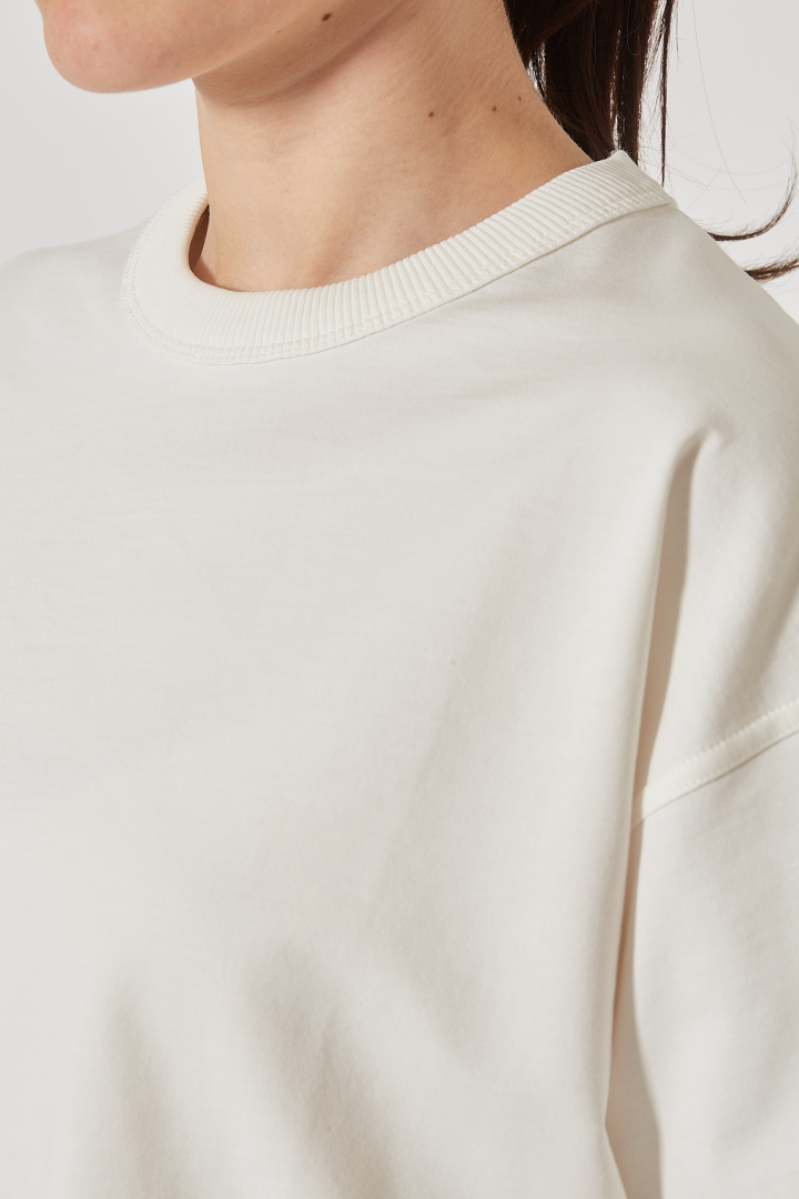 Boxie Oversized T-Shirt S/SL C/Neck - Off White