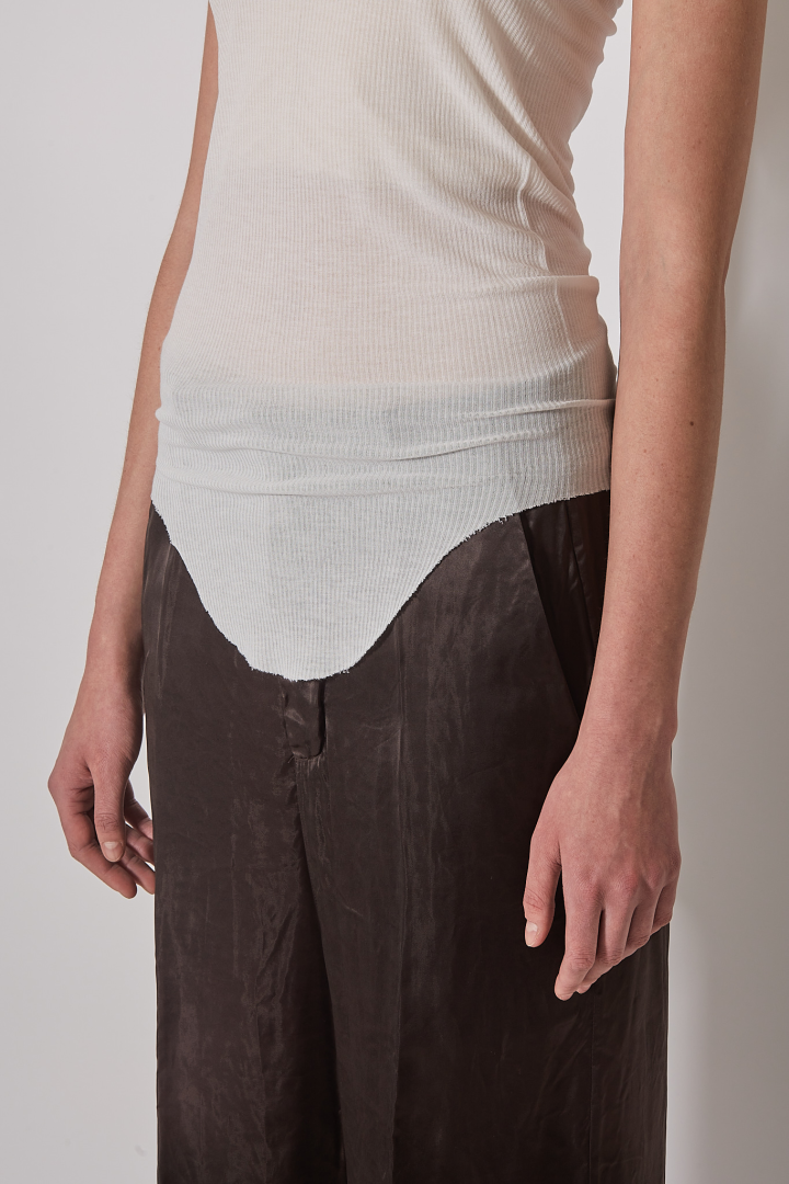 Top Basic Rib Tank - Milk