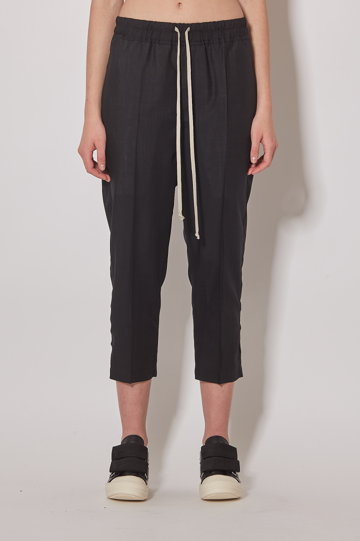 Pants Drawstring Astaires Cropped - Black