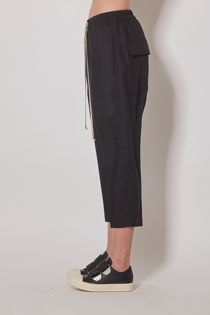 Pants Drawstring Astaires Cropped - Black