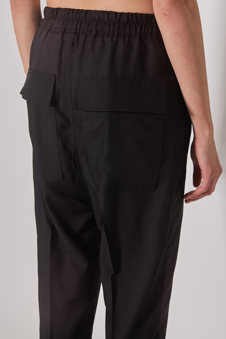 Pants Drawstring Astaires Cropped - Black