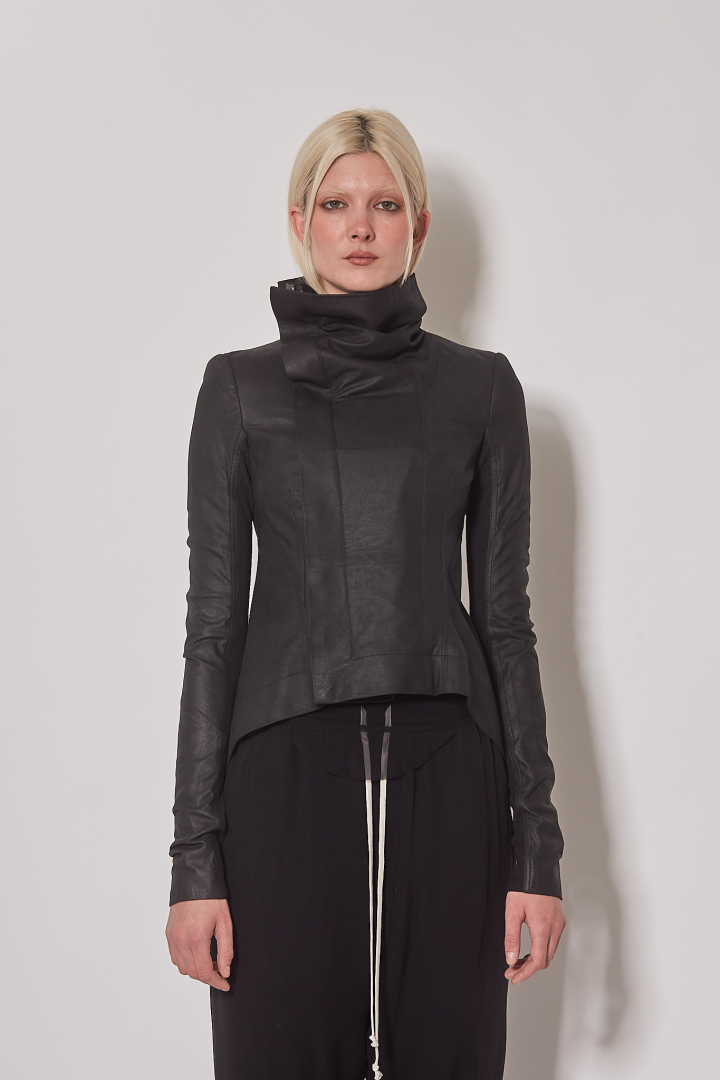 Leather Jacket Naska Biker - Black