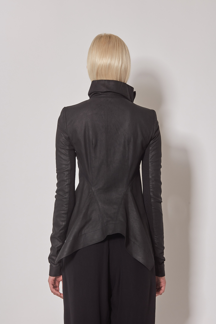 Leather Jacket Naska Biker - Black