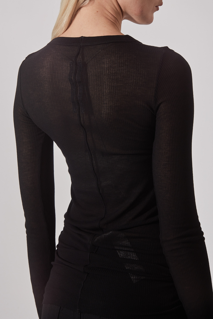 T-Shirt Rib LS T - Black