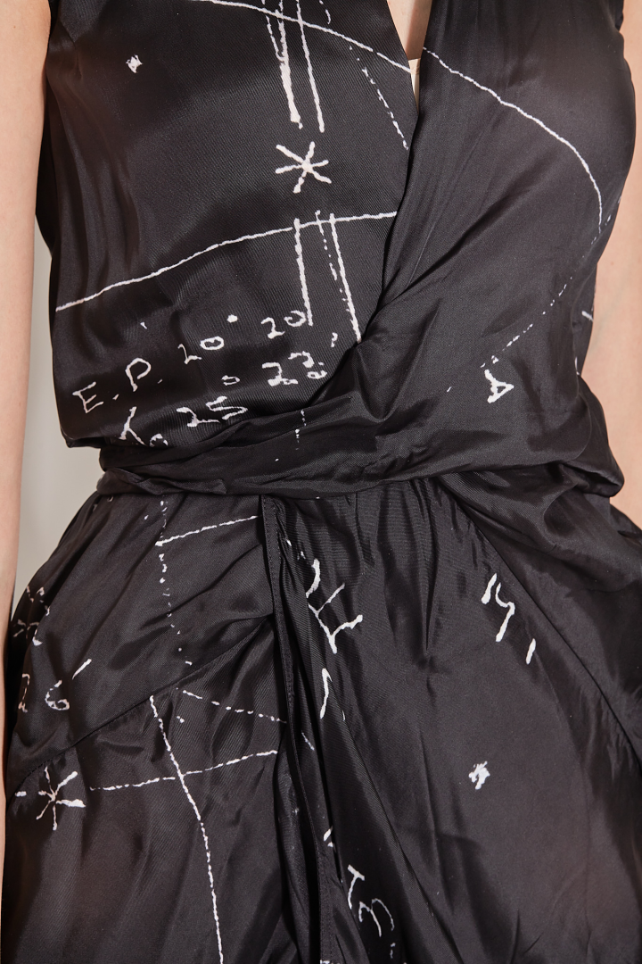 Dress Wrap SL Dress - Black/Milk