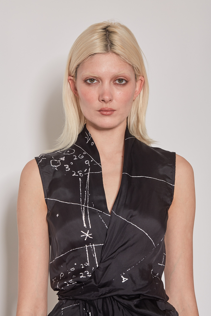 Dress Wrap SL Dress - Black/Milk