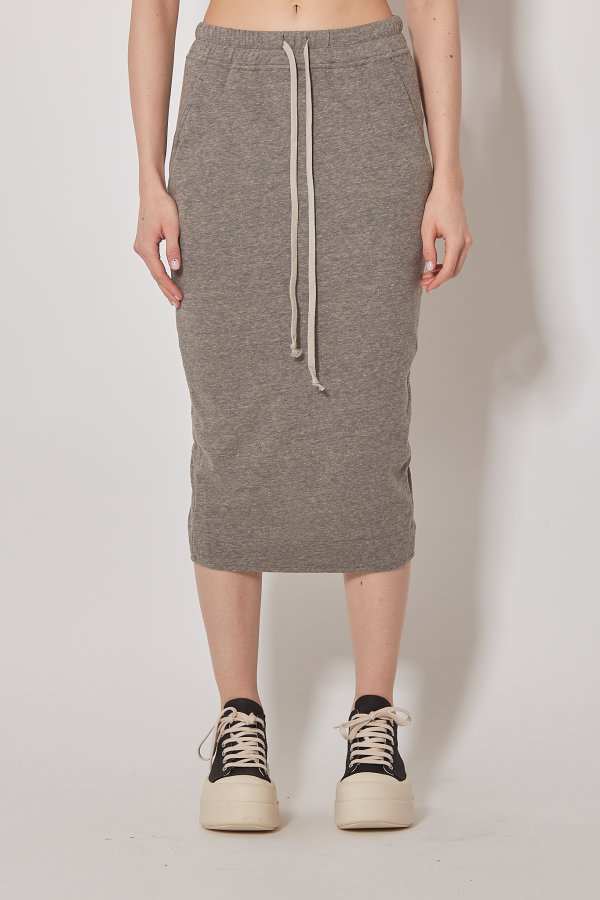 Pull On Pillar Skirt Knee - Grey Melange
